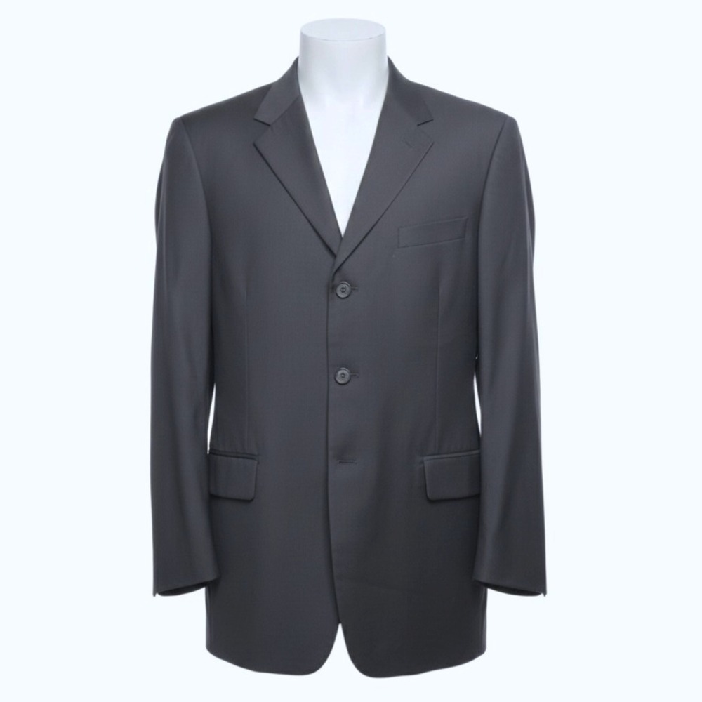 Brooks Brothers 42R Men Charcoal 100 Worsted Wool Suit Jacket Blazer Classic Fit